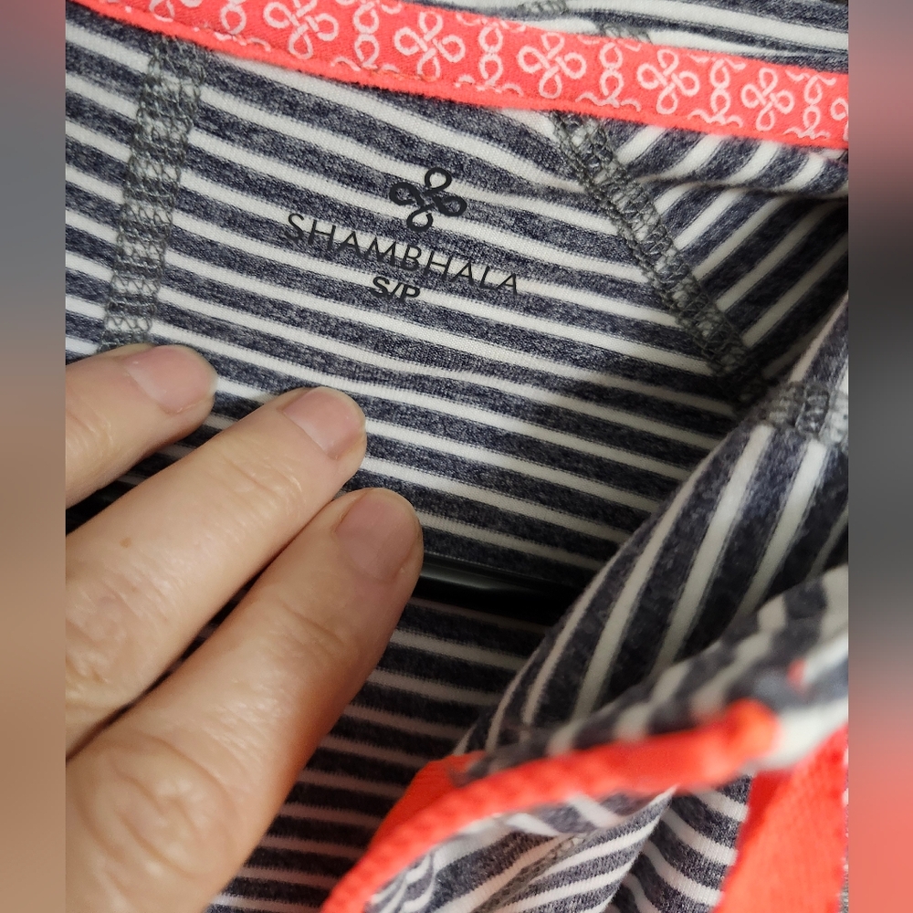 Nwot, Shambhala Striped Women's Hoodie with Orange Accents. - Picture 6 of 10
